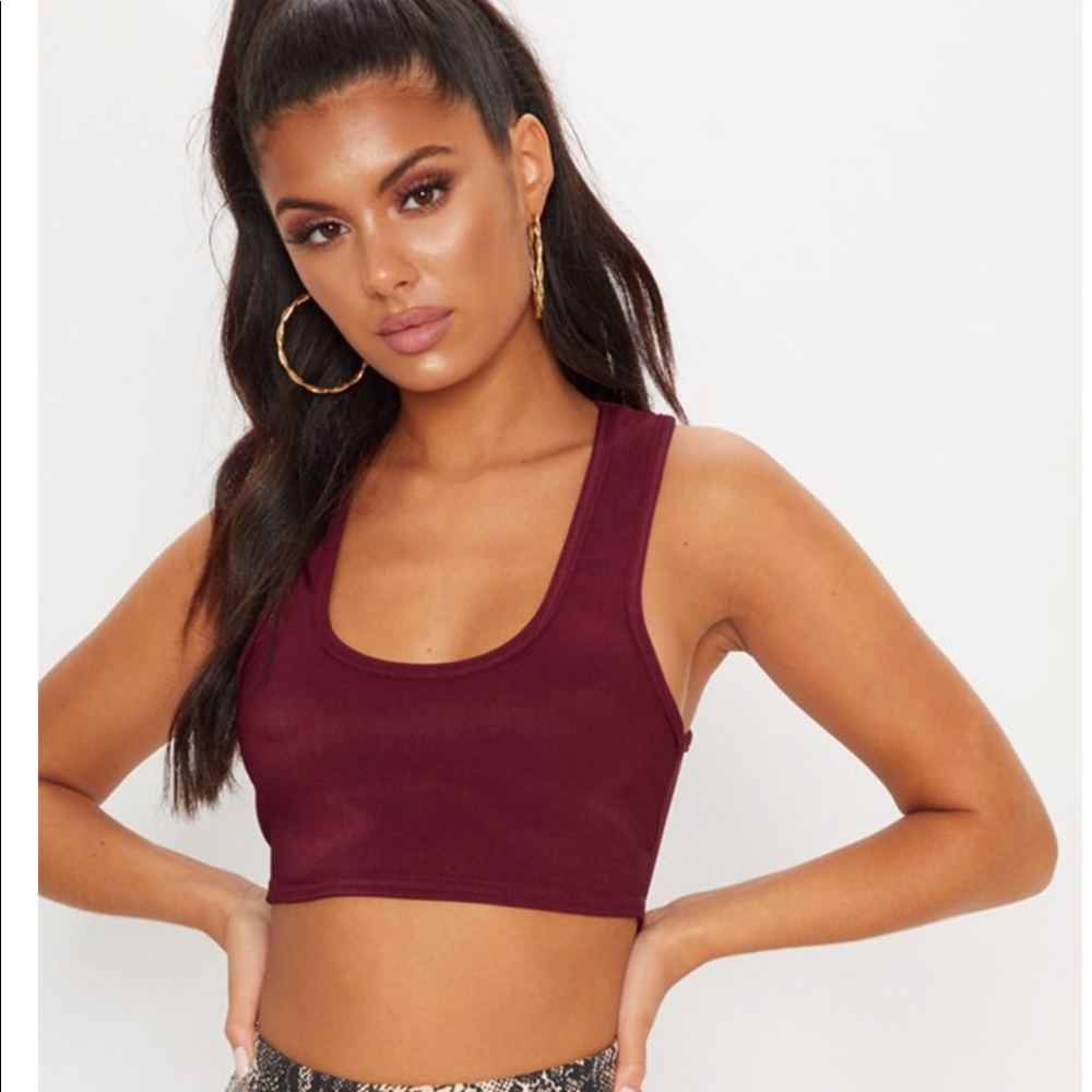 Burgundy crop top